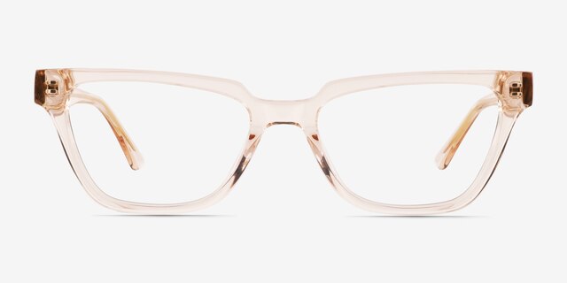 Alyssum Translucent Nude AcetateEyeglass Frames from EyeBuyDirect, Front View