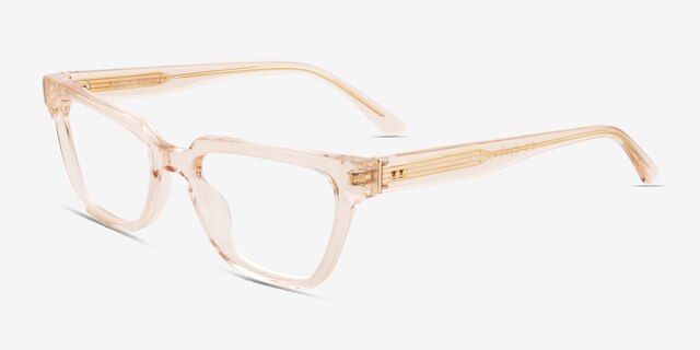 Alyssum Translucent Nude AcetateEyeglass Frames from EyeBuyDirect, Angle View