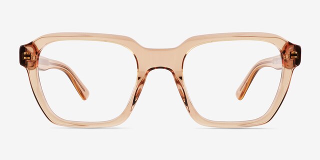 Birch Crystal Brown AcetateEyeglass Frames from EyeBuyDirect, Front View