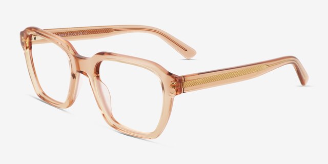 Birch Crystal Brown AcetateEyeglass Frames from EyeBuyDirect, Angle View