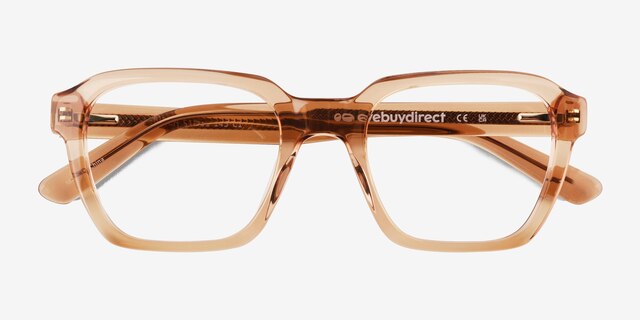 Birch Crystal Brown AcetateEyeglass Frames from EyeBuyDirect, Closed View
