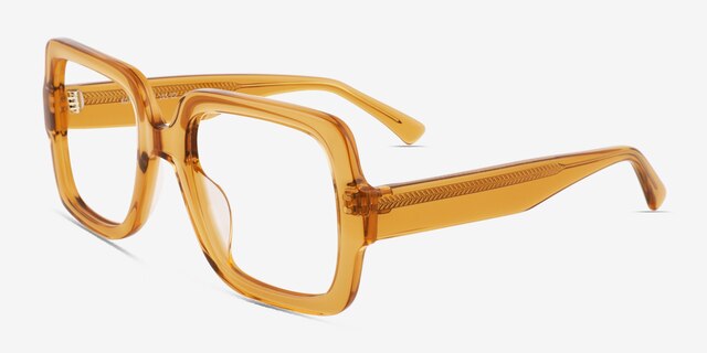 Koru Crystal Brown AcetateEyeglass Frames from EyeBuyDirect, Angle View