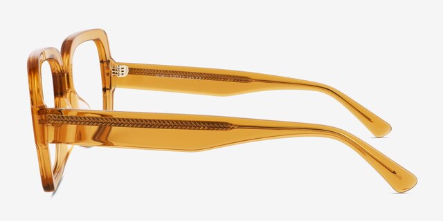 Koru Crystal Brown AcetateEyeglass Frames from EyeBuyDirect, Side View
