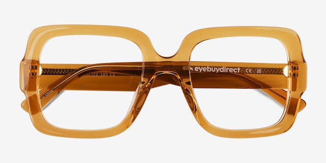 Koru Crystal Brown AcetateEyeglass Frames from EyeBuyDirect, Closed View