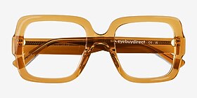 Koru Crystal Brown Acétate Montures de lunettes de vue d'EyeBuyDirect, Vue Rapprochée