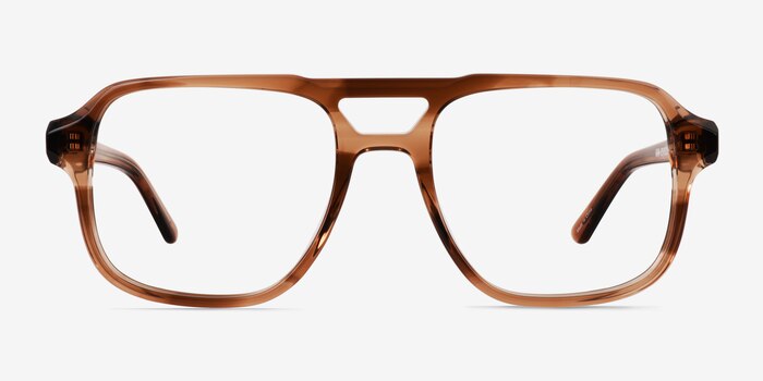 Clay Crystal Brown Acetate Eyeglass Frames from EyeBuyDirect