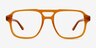 Clay Crystal Yellow AcétateMontures de lunettes de vue d'EyeBuyDirect, Vue de Face