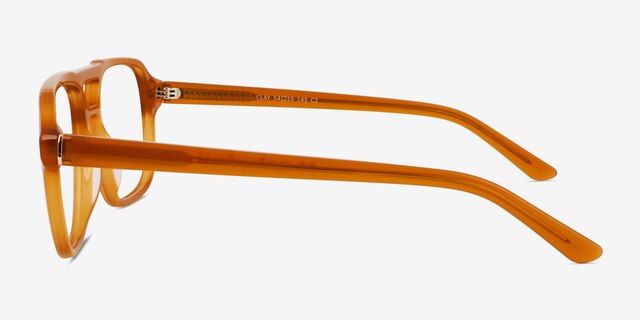 Clay Crystal Yellow AcétateMontures de lunettes de vue d'EyeBuyDirect, Vue de Côté