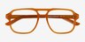 Clay Crystal Yellow AcétateMontures de lunettes de vue d'EyeBuyDirect, Vue Rapprochée