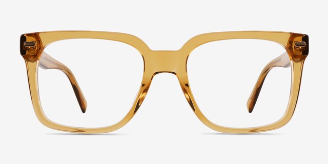 Linden Crystal Brown AcetateEyeglass Frames from EyeBuyDirect, Front View