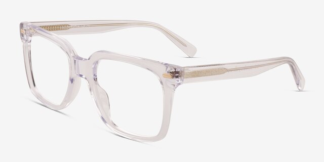 Linden Clear AcetateEyeglass Frames from EyeBuyDirect, Angle View