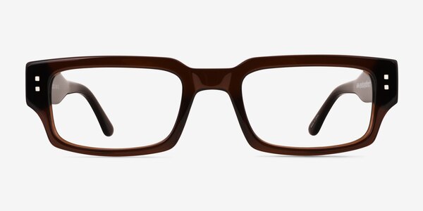 Bryn Crystal Brown Acétate Montures de lunettes de vue