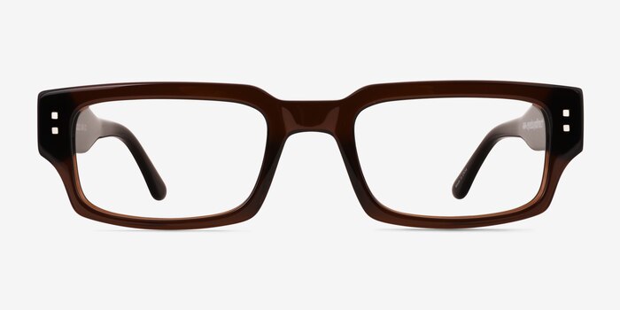 Bryn Crystal Brown Acetate Eyeglass Frames from EyeBuyDirect