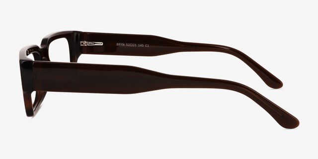 Bryn Crystal Brown AcetateEyeglass Frames from EyeBuyDirect, Side View
