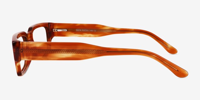 Bryn Striped Brown AcetateEyeglass Frames from EyeBuyDirect, Side View