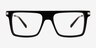 Motus Shiny Black AcetateEyeglass Frames from EyeBuyDirect, Front View