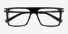 Motus Shiny Black AcetateEyeglass Frames from EyeBuyDirect, Closed View