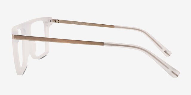 Motus Frosted Clear AcetateEyeglass Frames from EyeBuyDirect, Side View