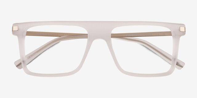 Motus Frosted Clear AcetateEyeglass Frames from EyeBuyDirect, Closed View