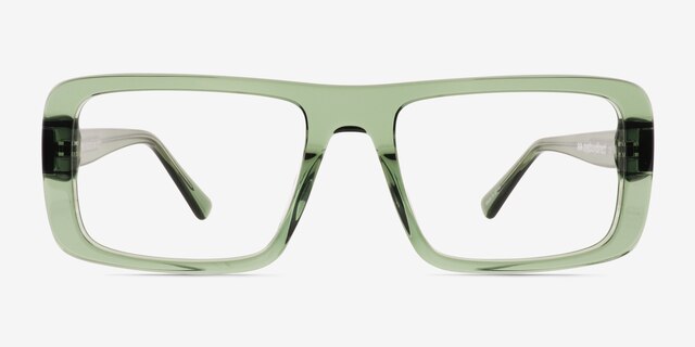 Elapso Clear Green AcetateEyeglass Frames from EyeBuyDirect, Front View