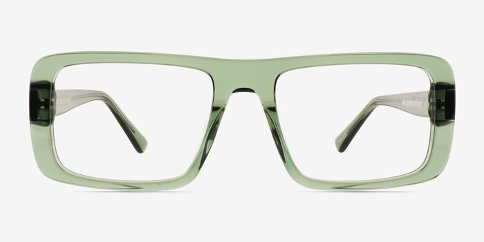 Elapso Clear Green Acétate Montures de lunettes de vue d'EyeBuyDirect