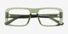 Elapso Clear Green AcetateEyeglass Frames from EyeBuyDirect, Closed View