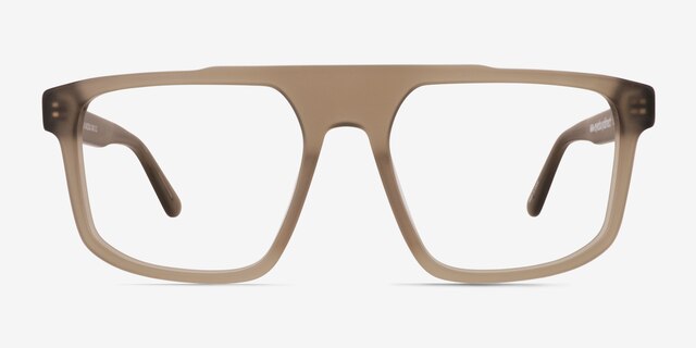 Tempus Frosted Gray AcetateEyeglass Frames from EyeBuyDirect, Front View
