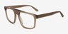 Tempus Frosted Gray AcetateEyeglass Frames from EyeBuyDirect, Angle View
