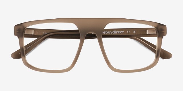 Tempus Frosted Gray AcetateEyeglass Frames from EyeBuyDirect, Closed View