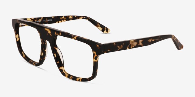 Tempus Spotty Tortoise AcetateEyeglass Frames from EyeBuyDirect, Angle View