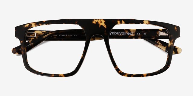 Tempus Spotty Tortoise AcetateEyeglass Frames from EyeBuyDirect, Closed View