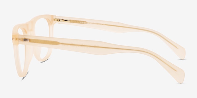 Chrono Matte Crystal Melon AcetateEyeglass Frames from EyeBuyDirect, Side View