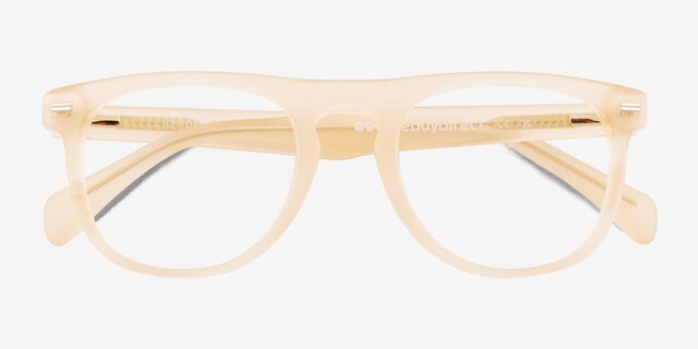 Chrono Matte Crystal Melon AcetateEyeglass Frames from EyeBuyDirect, Closed View