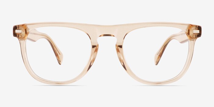 Chrono Crystal Nude Acetate Eyeglass Frames from EyeBuyDirect