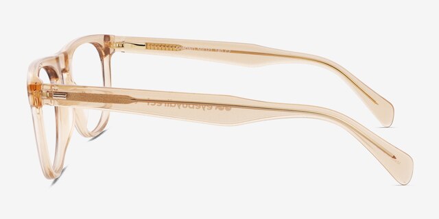 Chrono Crystal Nude AcetateEyeglass Frames from EyeBuyDirect, Side View