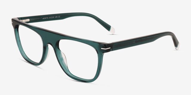 Mentis Crystal Blue AcetateEyeglass Frames from EyeBuyDirect, Angle View