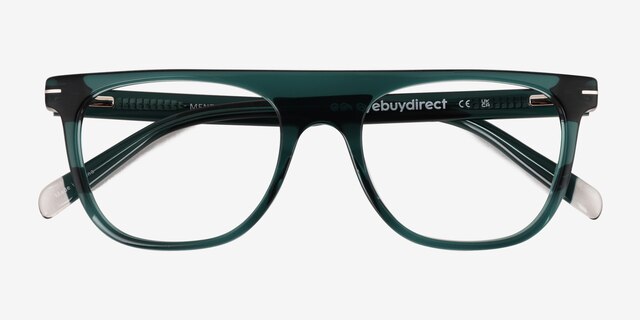 Mentis Crystal Blue AcetateEyeglass Frames from EyeBuyDirect, Closed View
