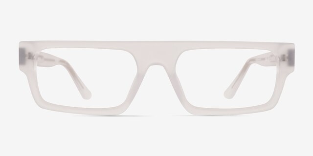 Mox Frosted Clear AcetateEyeglass Frames from EyeBuyDirect, Front View