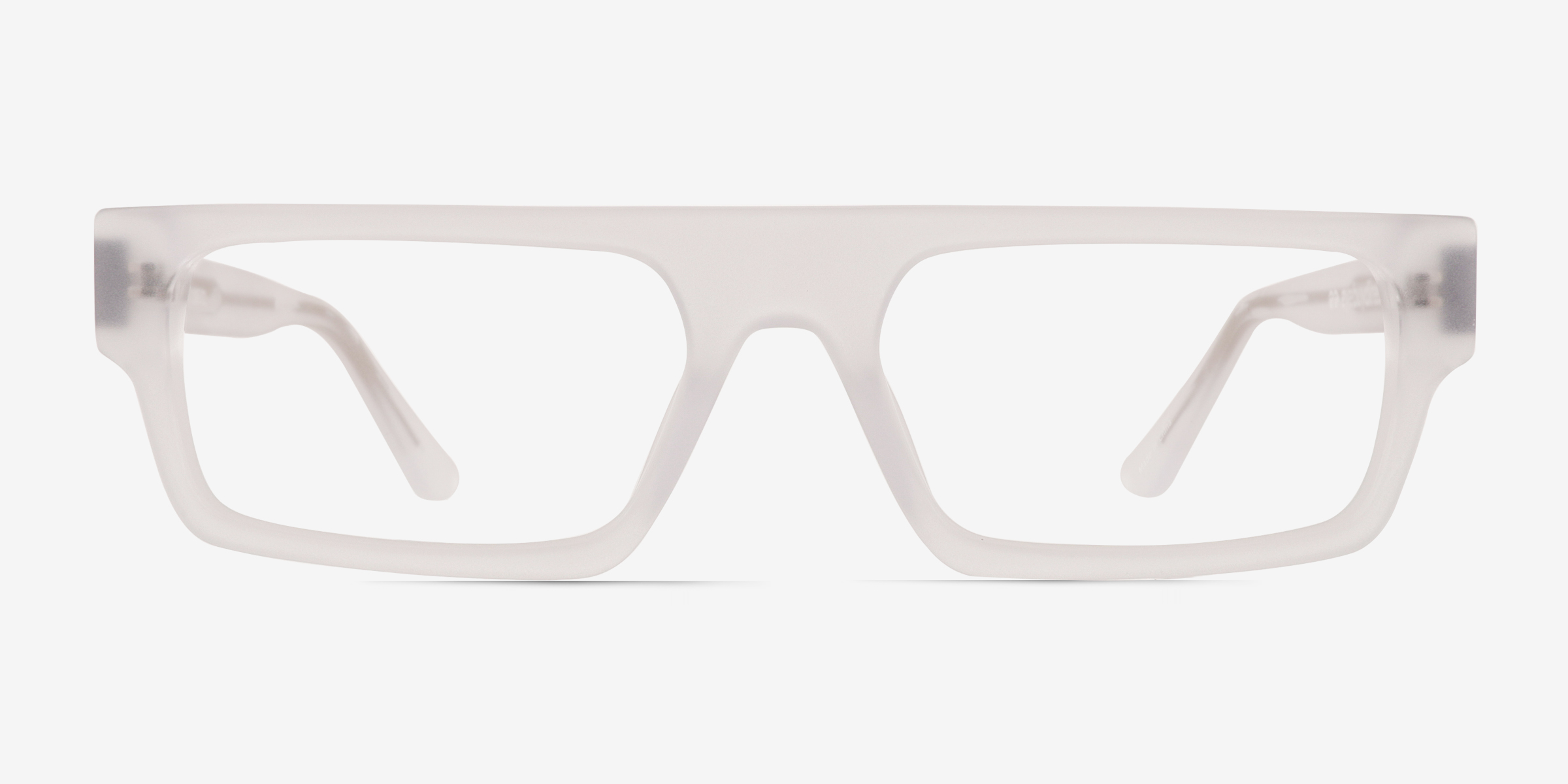 Mox Rectangle Frosted Clear Full Rim Eyeglasses | Eyebuydirect