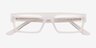 Mox Frosted Clear AcetateEyeglass Frames from EyeBuyDirect, Closed View