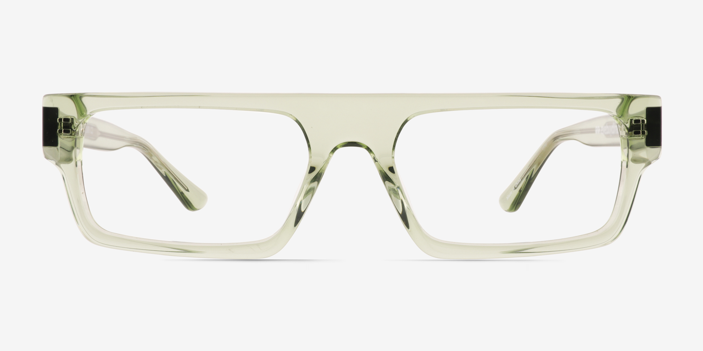 Mox Rectangle Crystal Olive Green Full Rim Eyeglasses Eyebuydirect