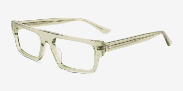 Mox Crystal Olive Green AcetateEyeglass Frames from EyeBuyDirect, Angle View