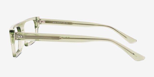 Mox Crystal Olive Green AcetateEyeglass Frames from EyeBuyDirect, Side View