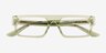 Mox Crystal Olive Green AcetateEyeglass Frames from EyeBuyDirect, Closed View