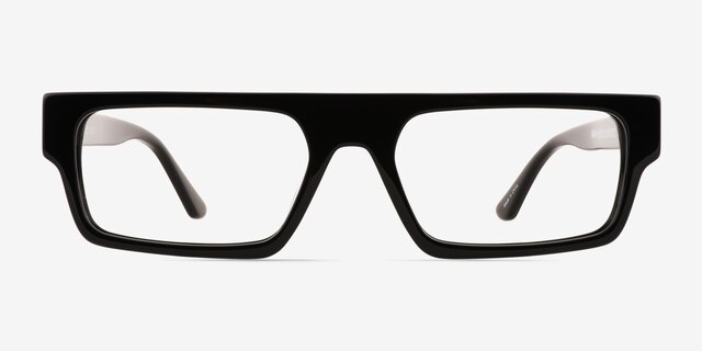 Mox Black AcetateEyeglass Frames from EyeBuyDirect, Front View