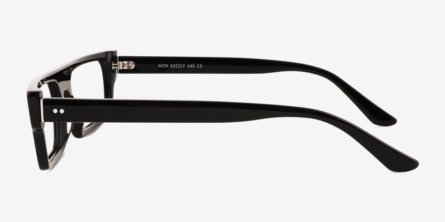 Mox Black AcetateEyeglass Frames from EyeBuyDirect, Side View