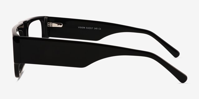 Vision Black AcetateEyeglass Frames from EyeBuyDirect, Side View