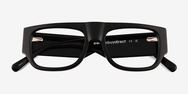 Vision Black AcetateEyeglass Frames from EyeBuyDirect, Closed View