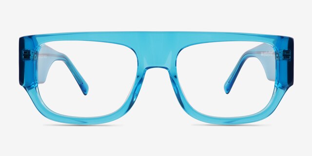 Vision Crystal Blue AcetateEyeglass Frames from EyeBuyDirect, Front View