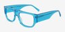 Vision Crystal Blue AcetateEyeglass Frames from EyeBuyDirect, Angle View